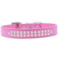 Unconditional Love Two Row Pearl Dog CollarBright Pink Size 14 UN851302